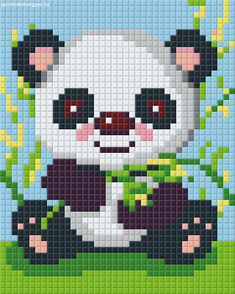 Pixel szett 1 normál alaplappal, színekkel, panda (801220)