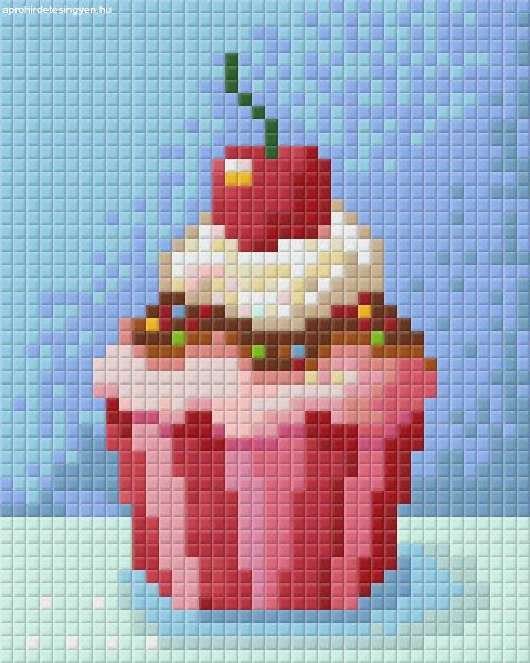 Pixel szett 1 normál alaplappal, színekkel, muffin (801228)