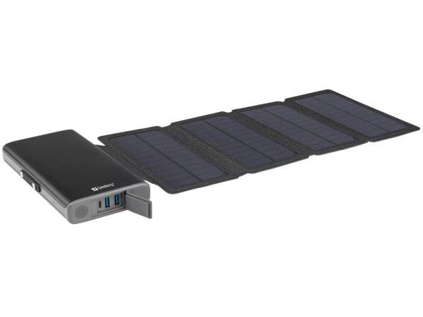 Sandberg Akkubank - Solar 4-Panel Powerbank 25000 (25000mAh; 1xUSB-C+2xUSB-A;
IPX4 vízálló)