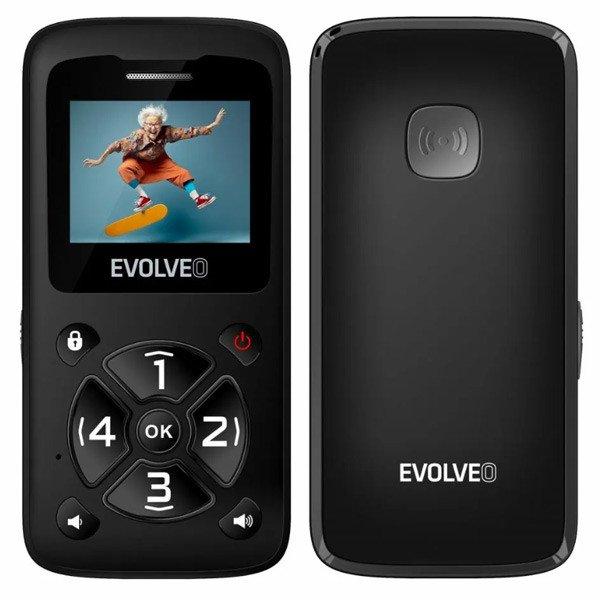 EVOLVEO EasyPhone ID, mobiltelefon időseknek, fekete
