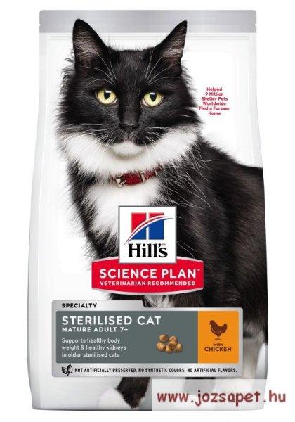 Hill's Feline Sterilised Cat Mature Adult ivartalanított macskának 1,5 kg