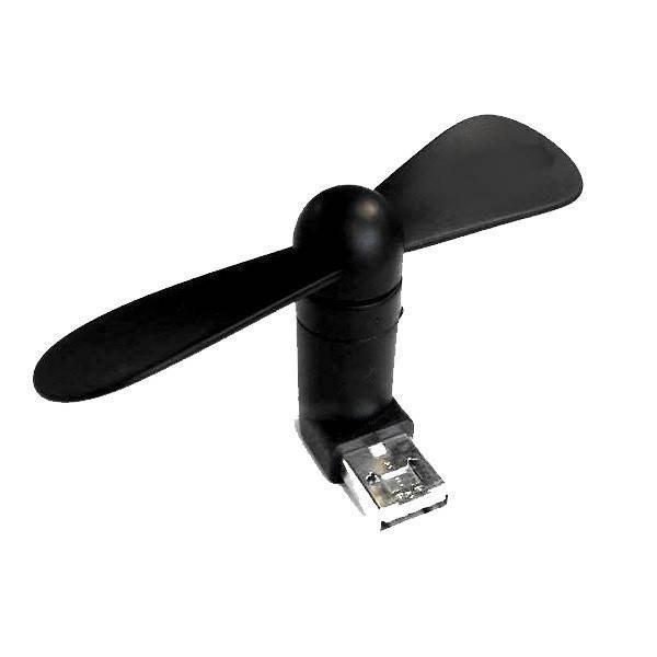 Ventilátor 2 az 1-ben USB/microUSB fekete