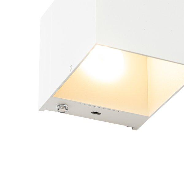 Fali lámpa fehér, LED-del és érintőképernyős dimmerrel, újratölthető -
Joris