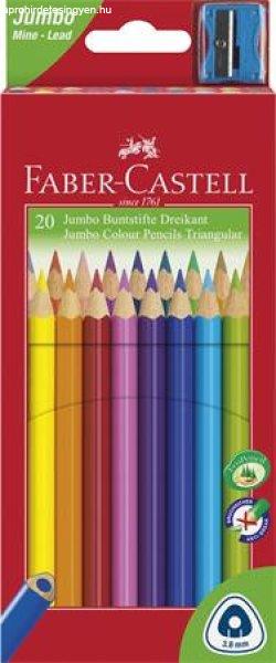 Színes ceruza készlet, háromszögletű, FABER-CASTELL "Jumbo", 20
különböző szín