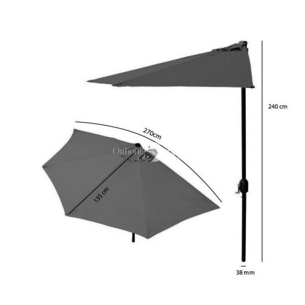 Kerti napernyő fél falas napernyő teraszra 2.7 m
