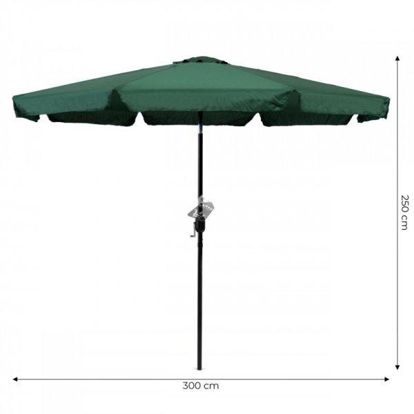 Nagy kerti napernyő 3m átlóval, törött állvánnyal és görgővel - -
Zöld