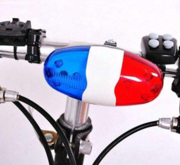 Kerékpár sziréna, lámpa (6 fénymód,4 hangmód)