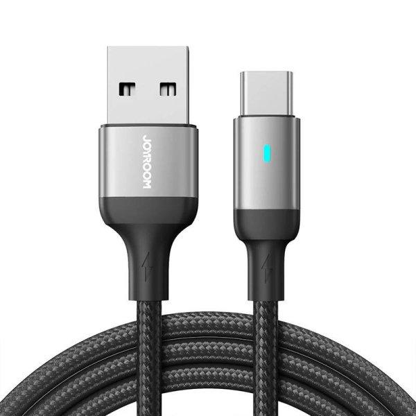 USB-A / Type-C / 3A / 1,2 m Joyroom S-UC027A10 kábel (fekete)