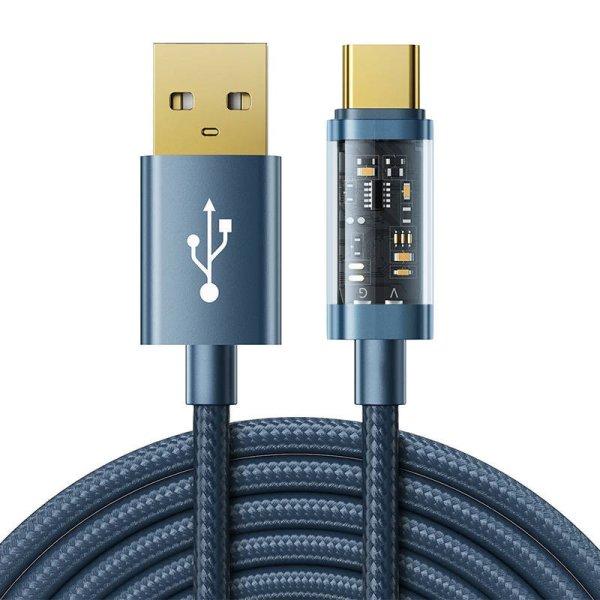 USB-A / Surpass / Type-C / 3A / 1,2 m Joyroom S-UC027A12 kábel (kék)