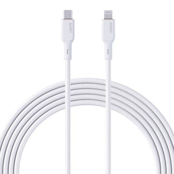Aukey CB-NCL2 USB-C kábel a Lightning 1,8 m-hez (fehér)