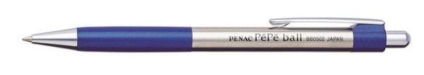 Golyóstoll, 0,7 mm, nyomógombos, kék tolltest, PENAC "PéPé", kék