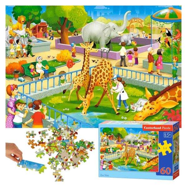 CASTORLAND Puzzle állatkerti látogatás szafari állatok - 60