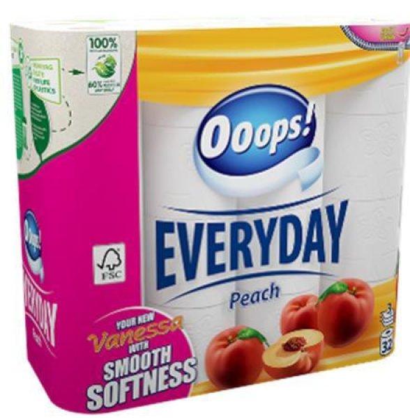 Toalettpapír, 3 rétegű, kistekercses, 32 tekercs, OOOPS "Everyday"