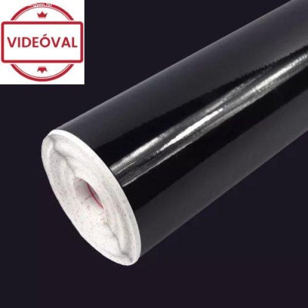 Fényes fekete öntapadós fólia Schwarz 200-5259
