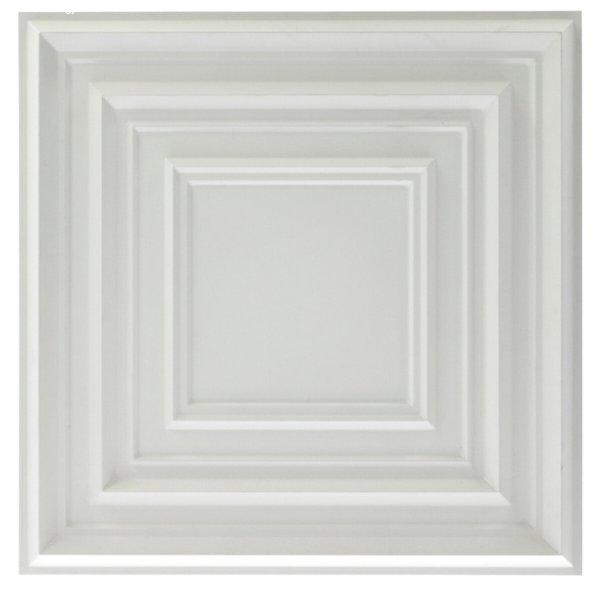 3D műanyag Wall frame fehér festhető falburkolat 50x50 cm