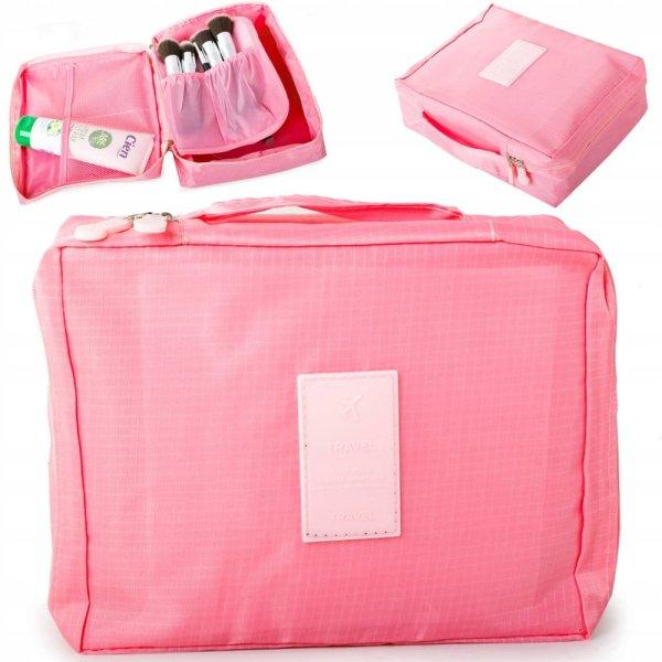 Cipzáros kozmetikai utazó táska - Rózsaszín