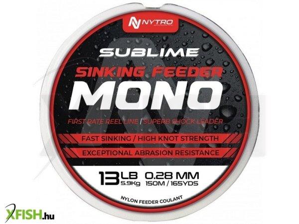 Nytro Sublime Sinking Monofil Feeder Horgász Zsinór 150m 0.18mm 2.3Kg