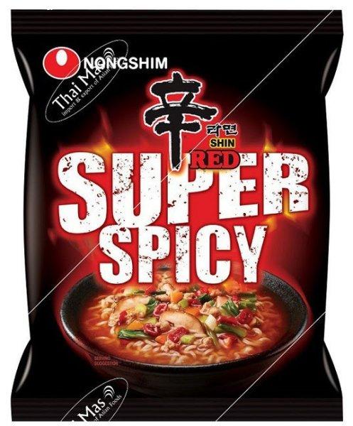 NONGSHIM Instant Noodles Shin Red Super Spicy extrém csípős instant
tésztaleves 120g