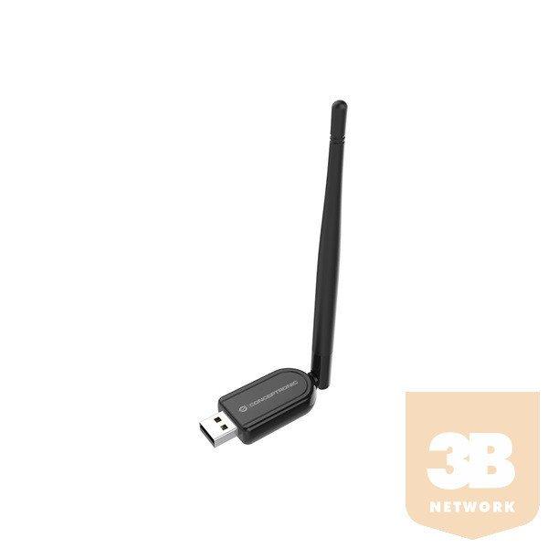 Conceptronic Bluetooth Adapter - ABBY07B (Bluetooth5.1, külső antenna,
Távolság: 100m, fekete)