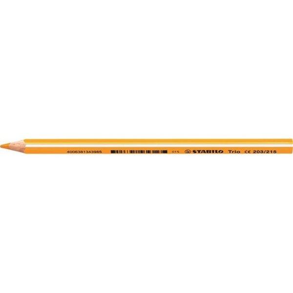 Színes ceruza, háromszögletű, vastag, STABILO "Trio thick",
világos narancssárga