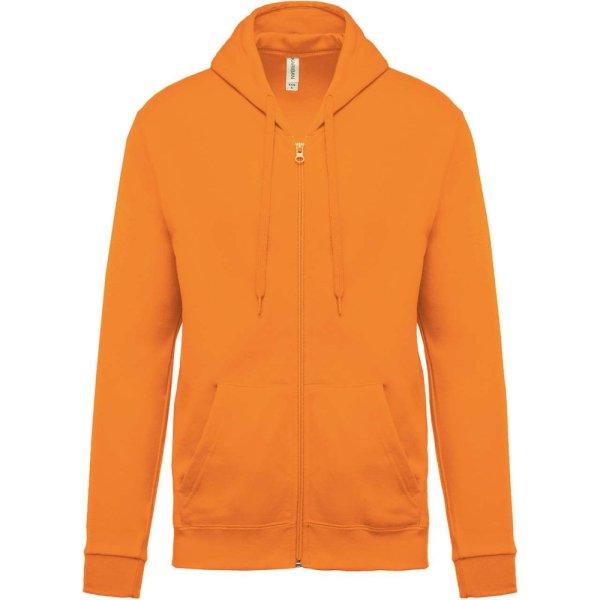 Uniszex cipzáros kapucnis pulóver, Kariban KA479, Orange-S