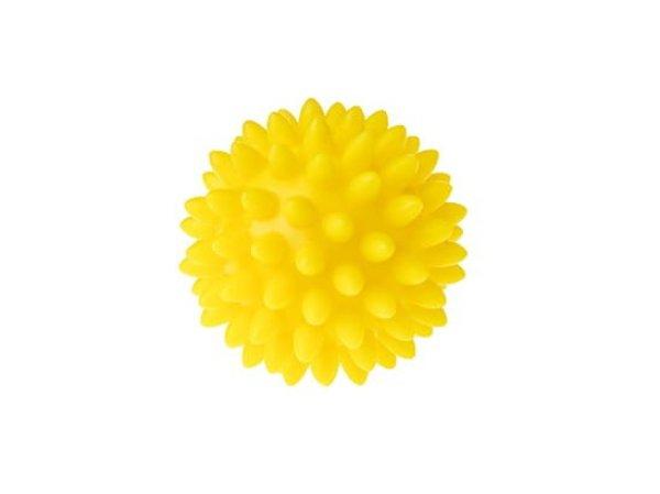TULLO Tüskés masszírozó labda 5,4 cm sárga Premium
