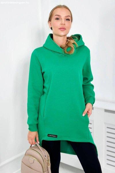 Hőszigetelt pulóver meghosszabbított hátrésszel modell 9309 zöld