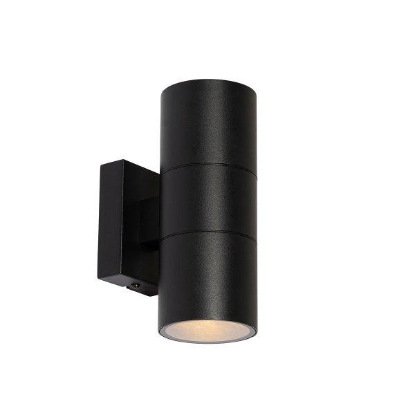 Modern kültéri fali lámpa fekete 2 fényes AR70 IP44 - Duo