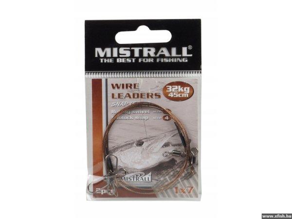 Mistrall Wire Leaders Acélelőke 1X7 45cm 25Kg 6/3 2db/csomag
