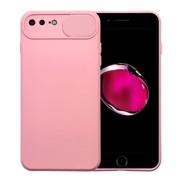 SLIDE Szilikon Tok Lencsevédővel IPHONE 7 Plus / 8 Plus Pink