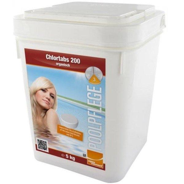 AquaSafe Chlorine Tablets (200 gr) 90 % 5kg, klórtabletta, medence tisztító