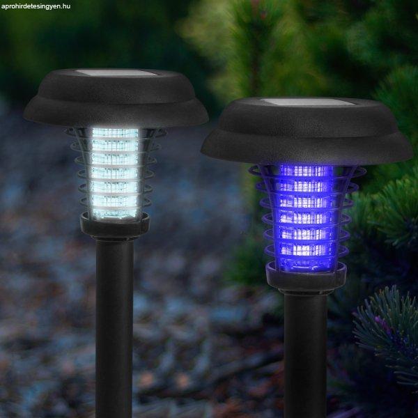 Szolár UV rovarcsapda és lámpa kombináció, leszúró tüskével, fekete -
kerti használatra