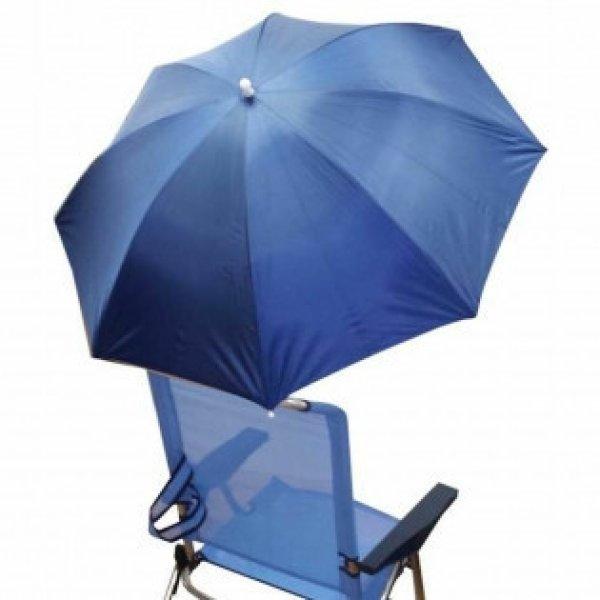 Kerti szék napernyővel, tengerkék színben, strandoláshoz és pihenéshez,
UV-védelemmel