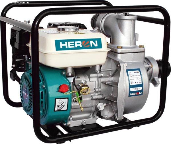 HERON benzinmotoros vízszivattyú, 6,5 LE, max.1100l/min, max. 28m
emelőmagasság, 3"csőátmérő (EPH-80) 8895102