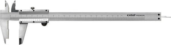 EXTOL PREMIUM tolómérő INOX (mélységmérővel) ; 0,05×200mm 3422