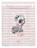 Babastar puha pelenkz lap 50*70 cm - Rzsaszn zebra