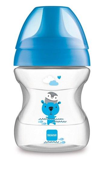 MAM Learn to drink cup - ivástanuló pohár 190 ml 6+ - kék maci