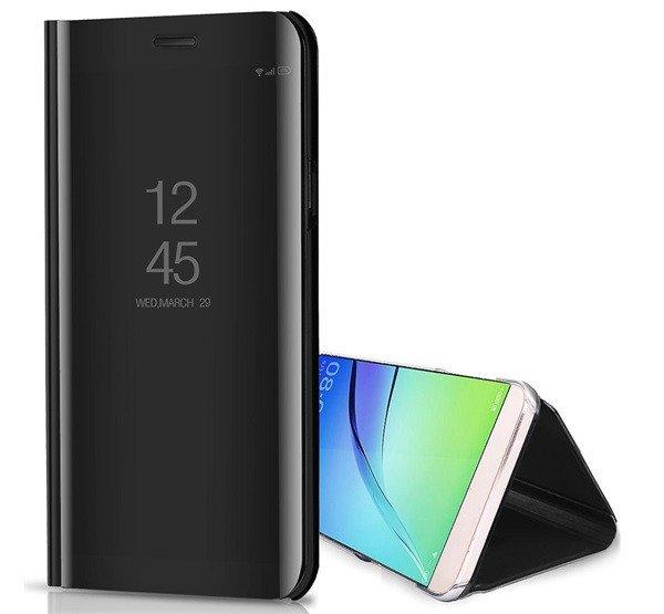 Tok álló (aktív FLIP, oldalra nyíló, asztali tartó funkció, tükrös
felület, Mirror View Case) FEKETE Samsung Galaxy A71 (SM-A715F)