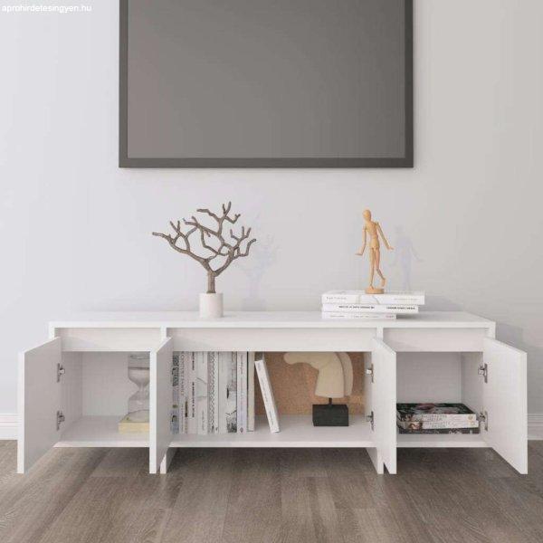 Fehér forgácslap tv-szekrény 120 x 30 x 40,5 cm