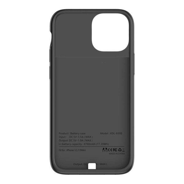Tech-Protect Power Case védőtok 4700 mAh akkumulátorral, kompatibilis iPhone
12 Mini / 13 Mini Black készülékkel