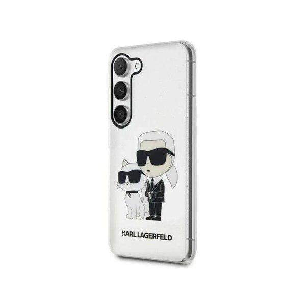 Eredeti eset Samsung Galaxy S23 Karl Lagerfeld Hardcase Glitter Karl & Chupette
(KLHCS23SHNKCTGT) Átlátszó