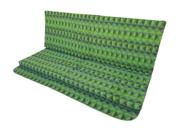 Hintaágy párnalap 150 cm 2 részes zöld kocka mintás