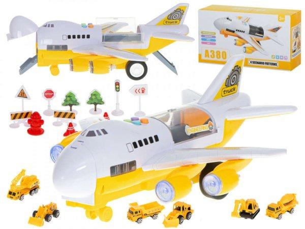 Transporter repülőgép + 6 autó építőipari járművek