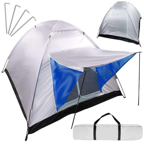 Turista sátor kemping sátor előtetővel 4 fő