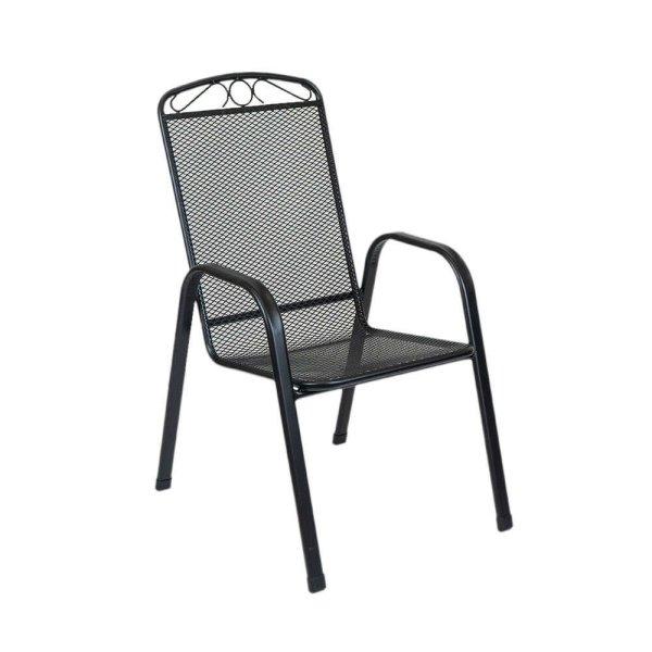 Leziter JYL-20079 Melfi fém kerti szék matt fekete