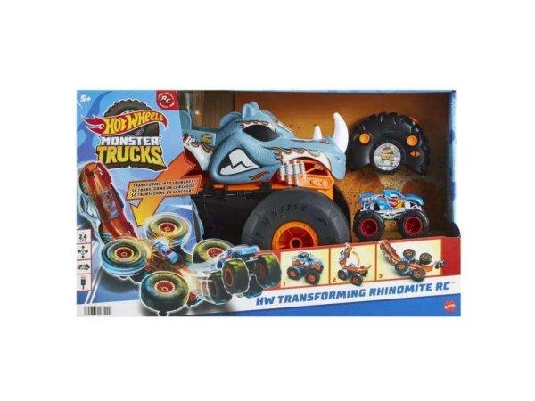 Hot Wheels Monster Trucks: Távirányítós átalakítható Rhinomite - Mattel