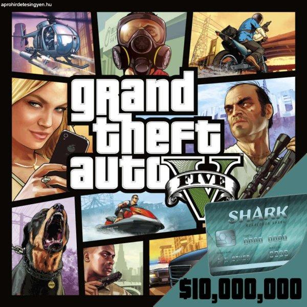 Grand Theft Auto V + Megalodon Shark Cash Card ($10.000.000) (Digitális kulcs -
PC)