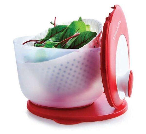 Saláta séf centrifuga, piros színben 3,9 liter - Tupperware