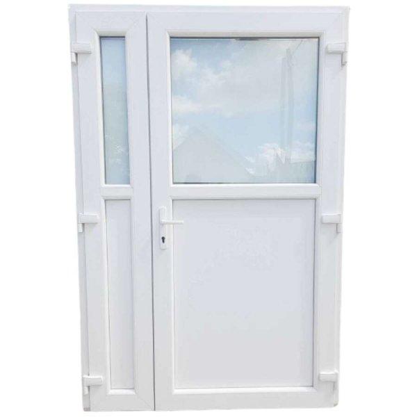 Glassy -1/2- Víztiszta üveg / Hőszigetelt Bejárati ajtó / 138x208 / Fehér