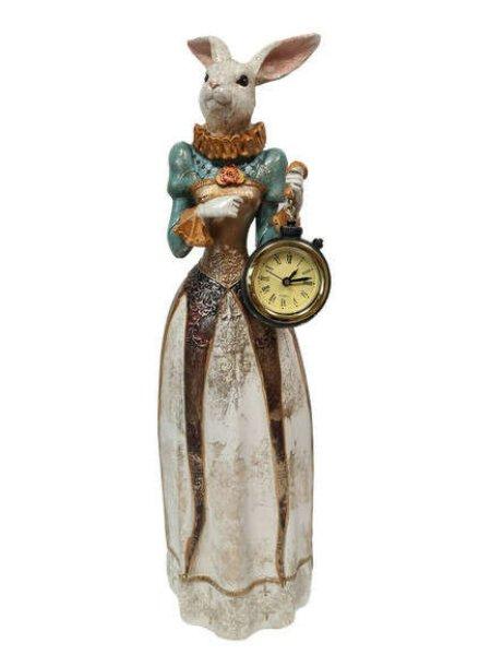 Nyúl figura női alak órával 44x13x9,5cm